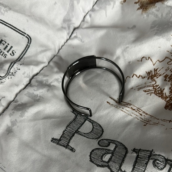 Paparazzi Sleek Black Cuff Bracelet - Picture 2 of 2